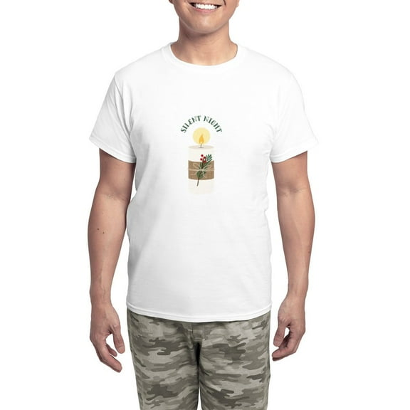 CafePress - Silent Night Pajamas - Men's Light Loose Fit Cotton Pajama Set