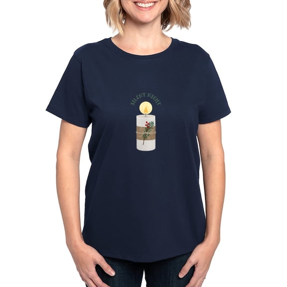 CafePress - Silent Night T Shirt - Women's Traditional Fit Dark T-Shirt
