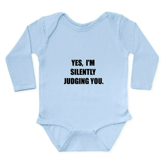 CafePress - Silently Judging Body Suit - Long Sleeve Infant Bodysuit