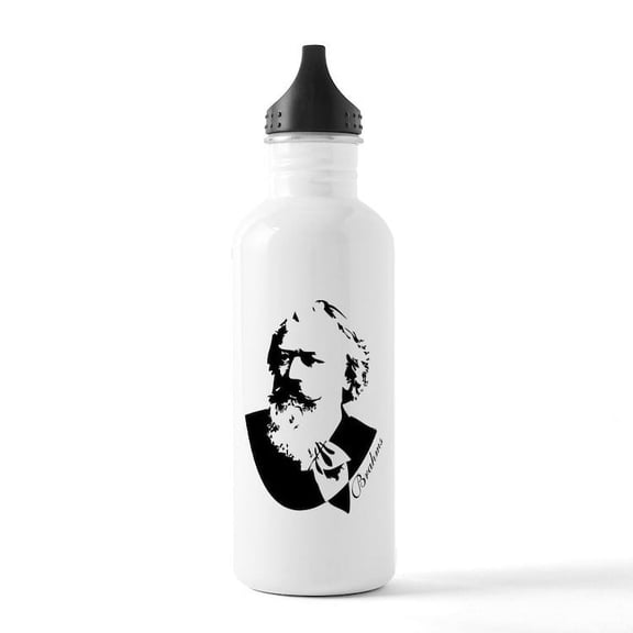 CafePress - Silhouette Johannes Brahms Stainless Water Bottle - Stainless Steel Water Bottle, Sports Bottle, 1.0L