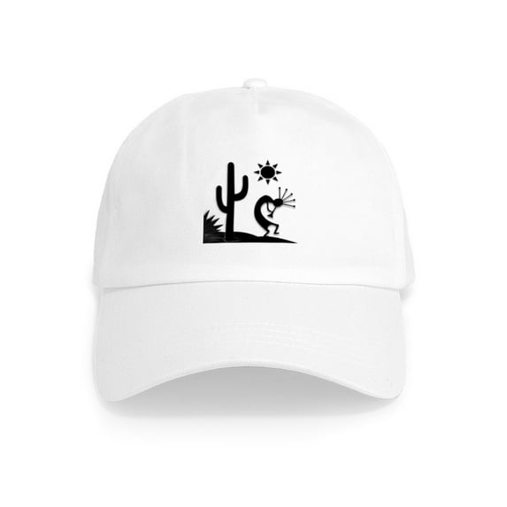 CafePress - Silhouette Kokopelli Cap - Adjustable 100% Brushed Unisex Casual Cotton Baseball Cap, Beige, 1