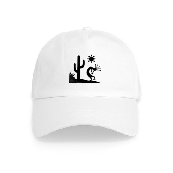 CafePress - Silhouette Kokopelli Cap - Adjustable 100% Brushed Unisex Casual Cotton Baseball Cap, Beige, 1