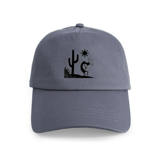 CafePress - Silhouette Kokopelli Cap - Adjustable 100% Brushed Unisex Casual Cotton Baseball Cap, Beige, 1