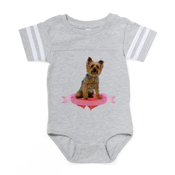 CafePress - Silky Terrier Valentine - Cute Infant Baby Football Bodysuit