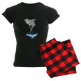 thumbnail image 1 of CafePress - Silly Soccer Shark Women's Dark Pajamas - Women's Short Sleeve Print T-Shirt and Pants Dark Cotton Pajama Set, 1 of 7