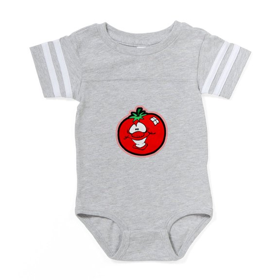 CafePress - Silly Tomato - Cute Infant Baby Football Bodysuit
