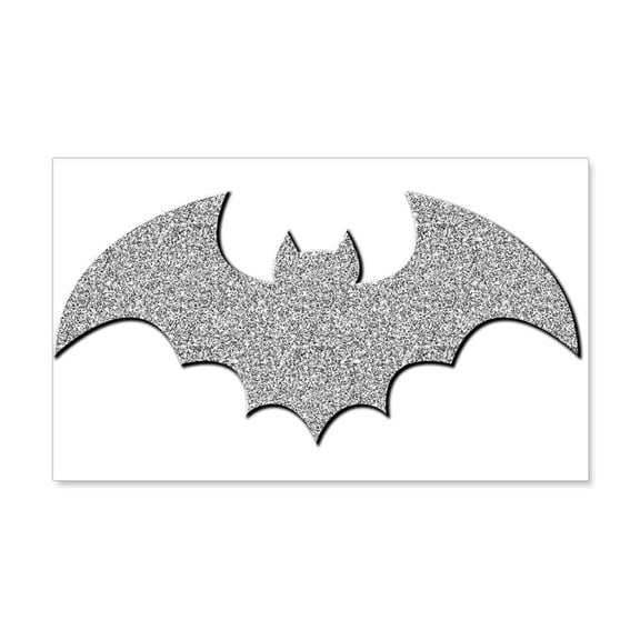 CafePress - Silver Glittery Bat - 20x12 Wall Decal