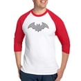 thumbnail image 1 of CafePress - Silver Glittery Bat - Cotton Baseball Jersey, 3/4 Raglan Sleeve Shirt, 1 of 4