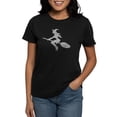 thumbnail image 1 of CafePress - Silver Glittery Witch Women's Value T Shirt - Women's Traditional Fit Dark T-Shirt, 1 of 4