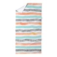 thumbnail image 1 of CafePress - Silver Peach Light Blue Watercolor Stripes Pattern - Large Beach Towel, Soft 30"x60" Towel with Unique Design, 1 of 3