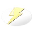 thumbnail image 1 of CafePress - Simple Lightning Bolt - Sticker (Oval), 1 of 1