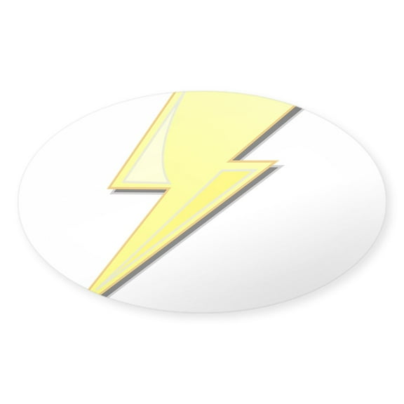 CafePress - Simple Lightning Bolt - Sticker (Oval)