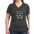 thumbnail image 1 of CafePress - Singing In The Rain T Shirt - Women's V-Neck Dark T-Shirt, 1 of 1
