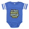 thumbnail image 1 of CafePress - Sistershavetails - Cute Infant Baby Football Bodysuit, 1 of 3