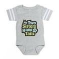 thumbnail image 1 of CafePress - Sistershavetails - Cute Infant Baby Football Bodysuit, 1 of 3