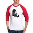 thumbnail image 1 of CafePress - Sitting And Holding A Steaming Cup Of Coffee - Cotton Baseball Jersey, 3/4 Raglan Sleeve Shirt, 1 of 4