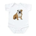 thumbnail image 1 of CafePress - Sitting Bulldog Baby Light Bodysuit - Baby Light Bodysuit, Size Newborn - 24 Months, 1 of 4