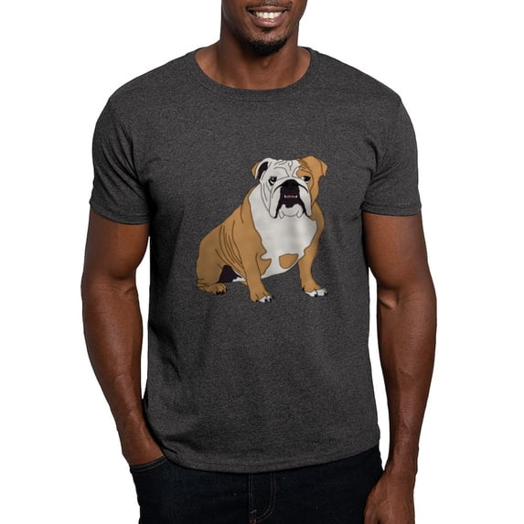 CafePress - Sitting Bulldog Dark T Shirt - Men's Classic Graphic Cotton T-Shirt