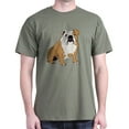 thumbnail image 1 of CafePress - Sitting Bulldog Dark T Shirt - Men's Classic Graphic Cotton T-Shirt, 1 of 4