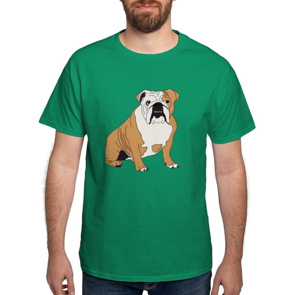 CafePress - Sitting Bulldog Dark T Shirt - Men's Classic Graphic Cotton T-Shirt