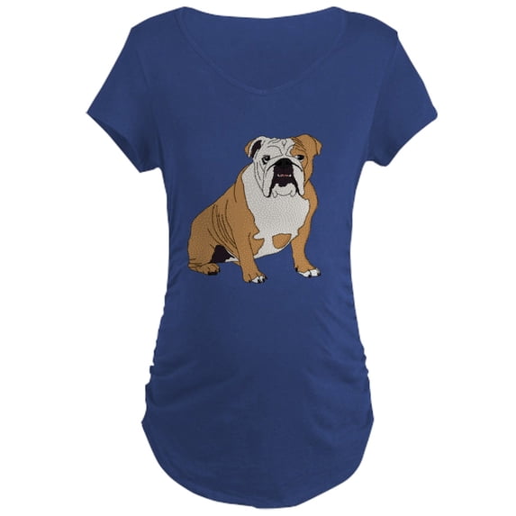 CafePress - Sitting Bulldog Maternity Dark T Shirt - Maternity Dark T-Shirt
