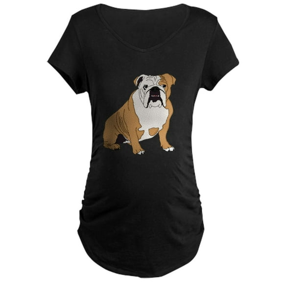 CafePress - Sitting Bulldog Maternity Dark T Shirt - Maternity Dark T-Shirt
