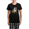 thumbnail image 1 of CafePress - Sitting Bulldog Women's Dark Pajamas - Women's Short Sleeve Print T-Shirt and Pants Dark Cotton Pajama Set, 1 of 7