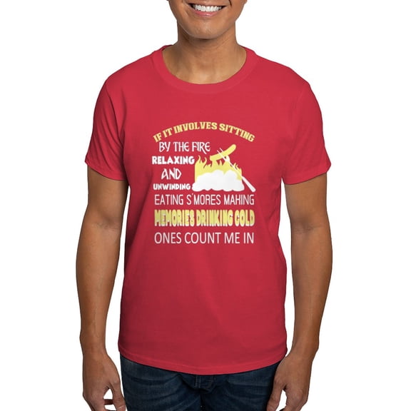 CafePress - Sitting By The Fire Relaxing And Unwinding T Shirt - Men's Classic Graphic Cotton T-Shirt