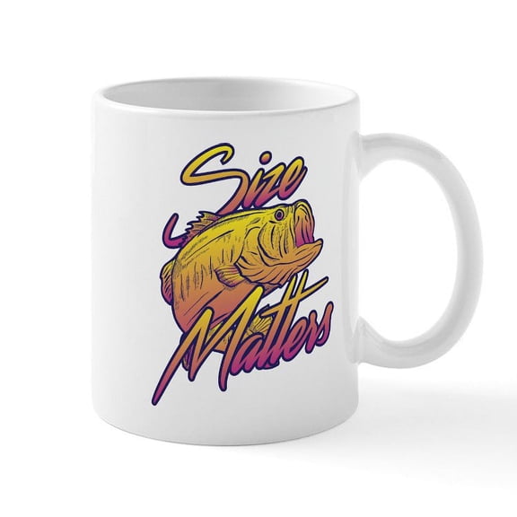CafePress - Size Matters - 11 oz Ceramic Mug - Novelty Coffee Tea Cup