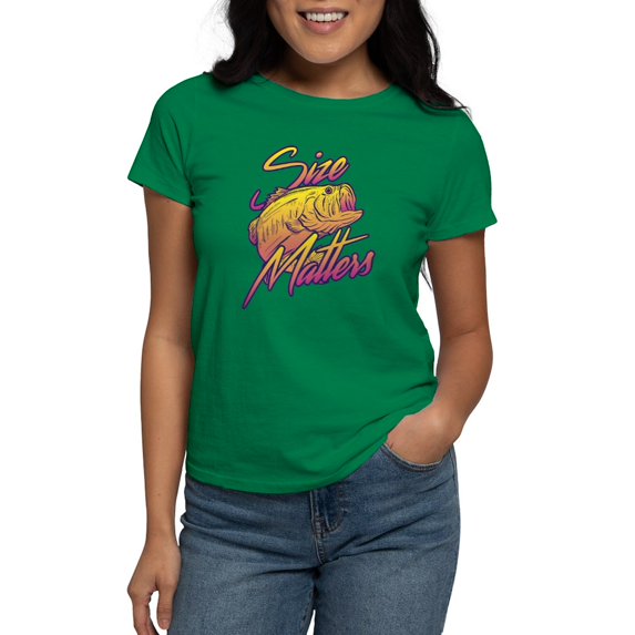 CafePress - Size Matters Women's Classic T Shirt - Women's Traditional Fit Dark T-Shirt