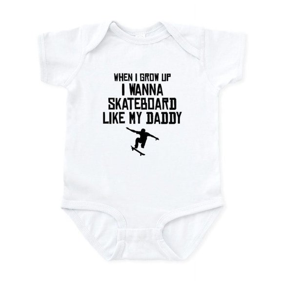 CafePress - Skateboard Like My Daddy Body Suit - Baby Light Bodysuit, Size Newborn - 24 Months