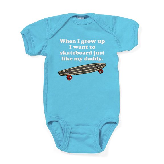 CafePress - Skateboard Like My Daddy - Cute Infant Bodysuit Baby Romper - Size Newborn - 24 Months