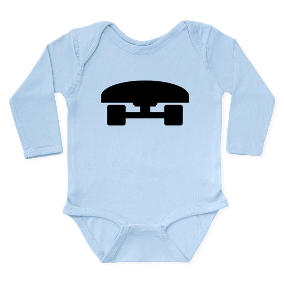 CafePress - Skateboard Logo Icon Long Sleeve Infant Bodysuit - Long Sleeve Cotton Baby Bodysuit