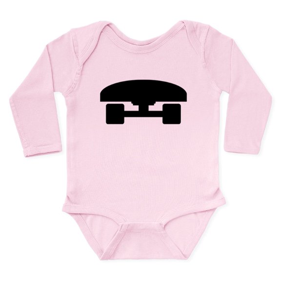 CafePress - Skateboard Logo Icon Long Sleeve Infant Bodysuit - Long Sleeve Cotton Baby Bodysuit