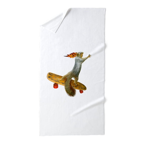 CafePress - Skateboarding Squirrel - Large Beach Towel, Soft 30"x60" Towel with Unique Design