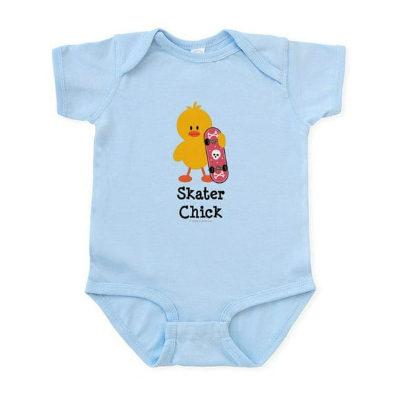 CafePress - Skater Chick Infant Bodysuit - Baby Light Bodysuit, Size Newborn - 24 Months