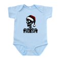 thumbnail image 1 of CafePress - Skeleton In Santa Hat - Baby Light Bodysuit, Size Newborn - 24 Months, 1 of 4