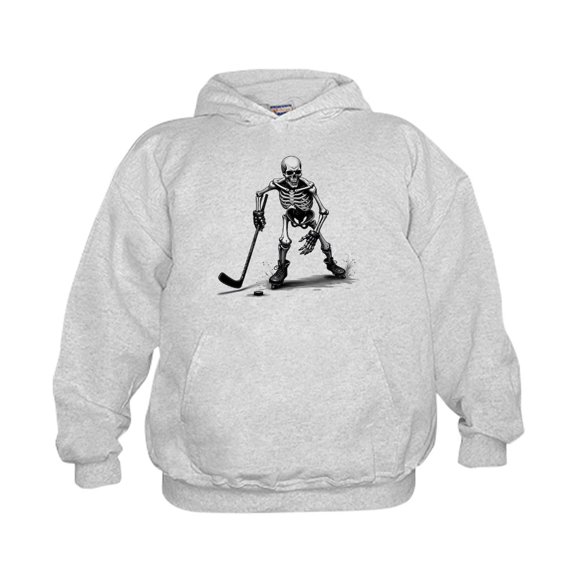 CafePress - Skeleton Playing Hockey Facing - Kids Hooded Sweatshirt, Classic Hoodie