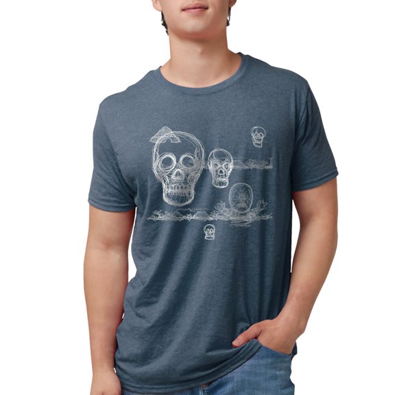 CafePress - Skeleton_Shirt1 Men's Deluxe T Shirt - Mens Tri-blend T-Shirt