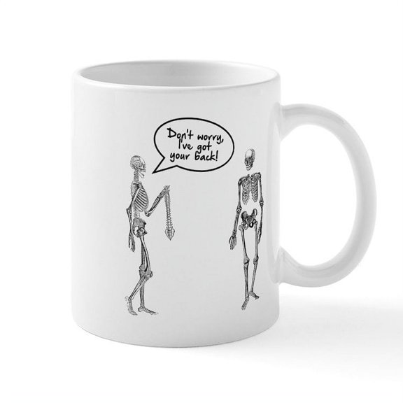 CafePress - Skeletons I've Got Your Back Mug - 11 oz Ceramic Mug - Novelty Coffee Tea Cup