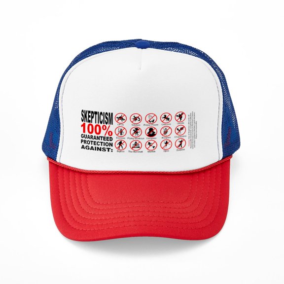 CafePress - Skeptical Protection - Adjustable Unisex Printed Trucker Hat with Mesh Back