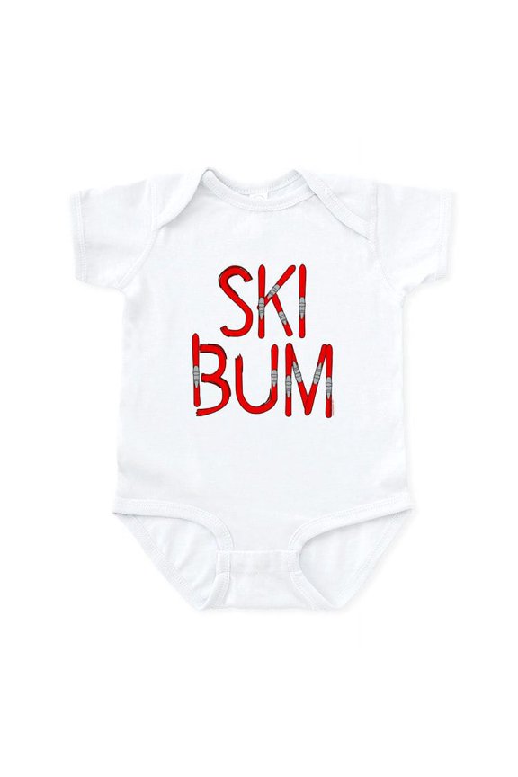- Ski Bum Skis Infant Bodysuit - Baby Light Bodysuit, Size Newborn - 24 Months