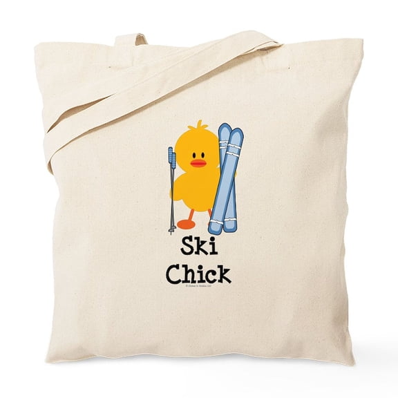 CafePress - Ski Chick Tote Bag - Unisex Canvas Tote Bag, Beige, 1-Piece