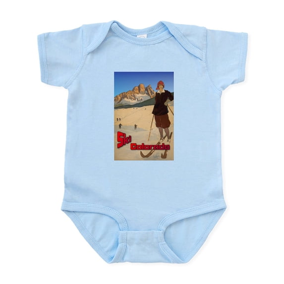 CafePress - Ski Colorado Infant Bodysuit - Baby Light Bodysuit, Size Newborn - 24 Months