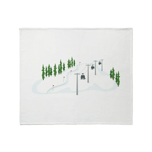 CafePress - Ski Lift Throw Blanket - Soft Fleece Throw Blanket, 50"x60" for All Ages