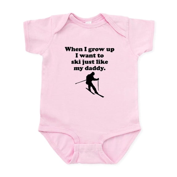 CafePress - Ski Like My Daddy Body Suit - Baby Light Bodysuit, Size Newborn - 24 Months