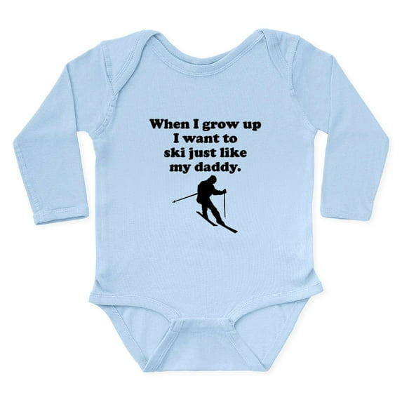 CafePress - Ski Like My Daddy Body Suit - Long Sleeve Cotton Baby Bodysuit