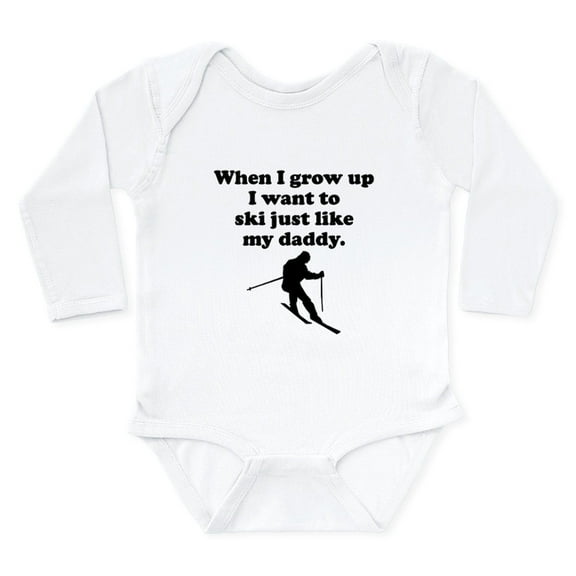 CafePress - Ski Like My Daddy Body Suit - Long Sleeve Cotton Baby Bodysuit