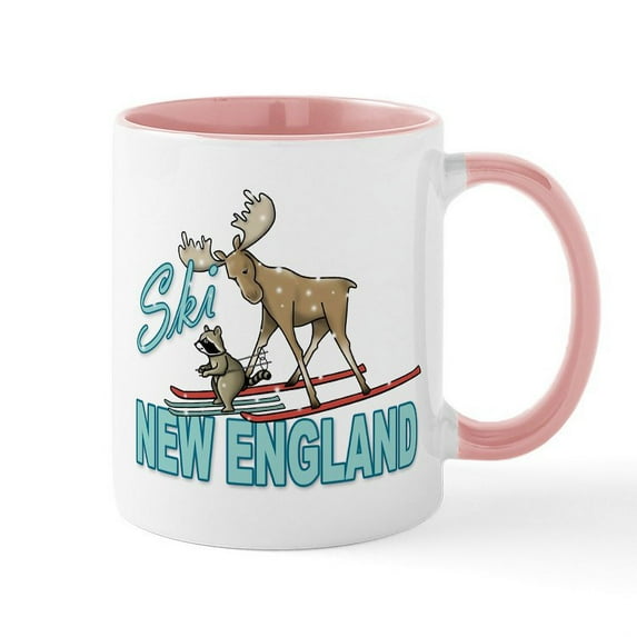 CafePress - Ski New England Mug - 11 oz Ceramic Mug - Novelty Coffee Tea Cup