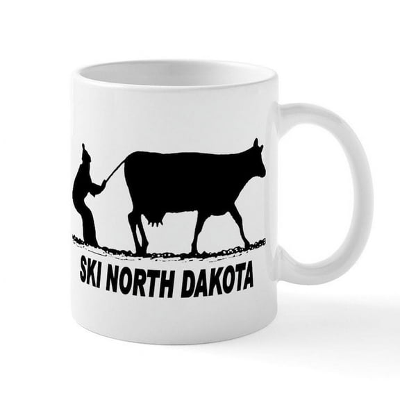 CafePress - Ski North Dakota Mug - 11 oz Ceramic Mug - Novelty Coffee Tea Cup